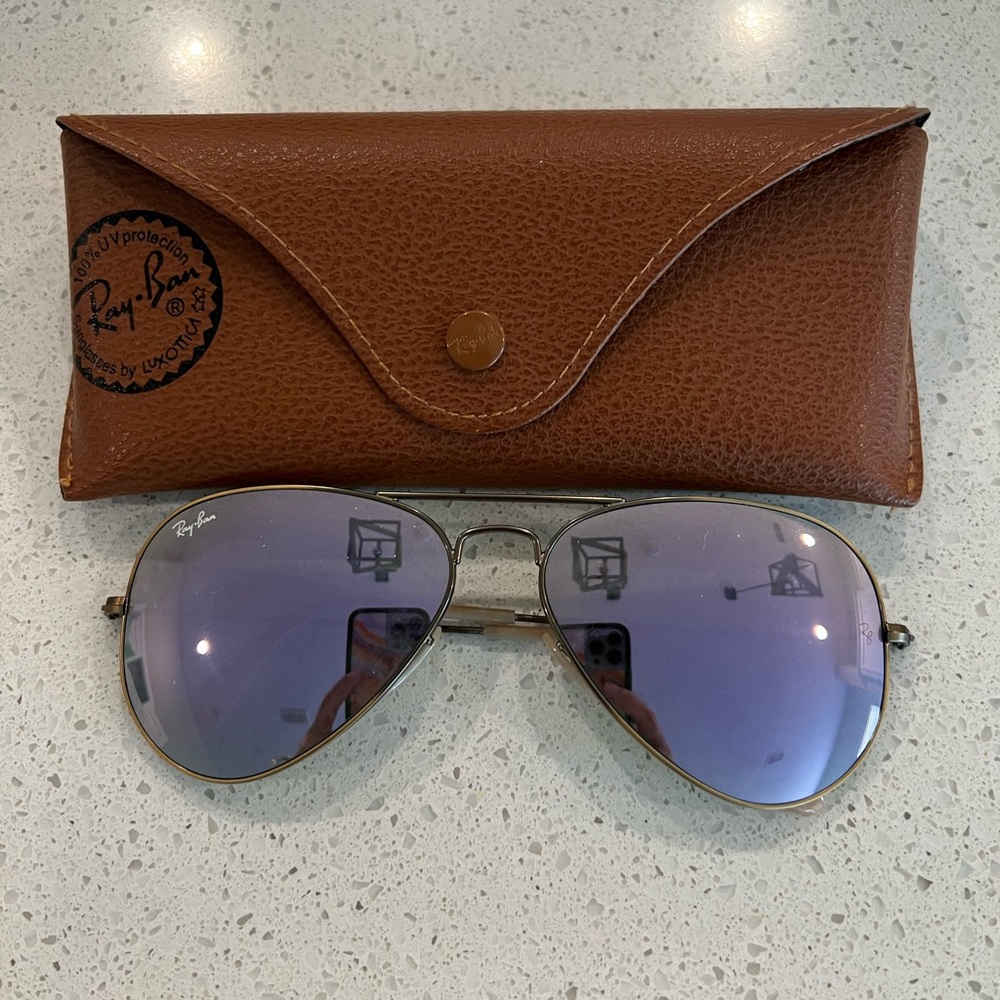 Ray-Ban glassy aviators sunglasses